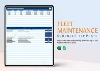 Editable Maintenance Schedule Templates in Excel to Download