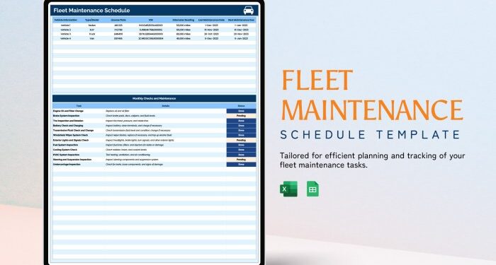 Editable Maintenance Schedule Templates in Excel to Download